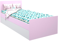 Односпальная кровать МДК Феникс 80x190 / Ф1-190-СР (светло-розовый) - 