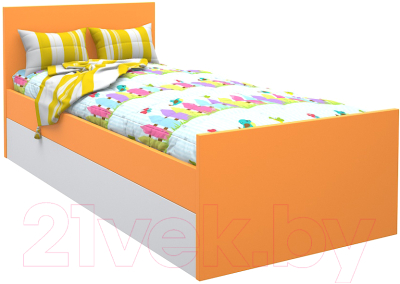 Односпальная кровать МДК Феникс 80x190 / Ф1-190-О (оранжевый)