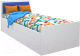 Кровать МДК Феникс с мягким изголовьем 80x190 / Ф3-190-С (синий) - 