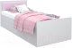 Односпальная кровать МДК Феникс с мягким изголовьем 80x190 / Ф3-190-СР (светло-розовый) - 