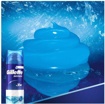 Гель для бритья Gillette Sensitive Cool Бережное охлаждение с ментолом (200мл)