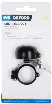Звонок для велосипеда Oxford Mini Ping Brass Bell / BE157B (черный)