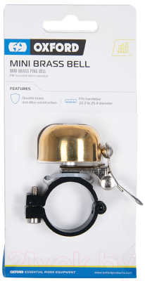 Звонок для велосипеда Oxford Mini Ping Brass Bell / BE157G (золото)