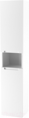 Шкаф-пенал для ванной ЗОВ Дион 150 / DP150LWP0M9003MKV5 (белый матовый)