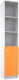 Стеллаж МДК Феникс СЛУФ-О узкий 390x370x2000 (оранжевый) - 