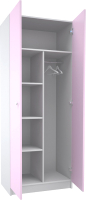Шкаф МДК Феникс СК2Ф-СР 2-х створчатый высокий 1980x800x490 (светло-розовый) - 