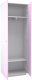 Шкаф МДК Феникс ГШ3Ф-СР 2-х створчатый 1800x650x370 (светло-розовый) - 