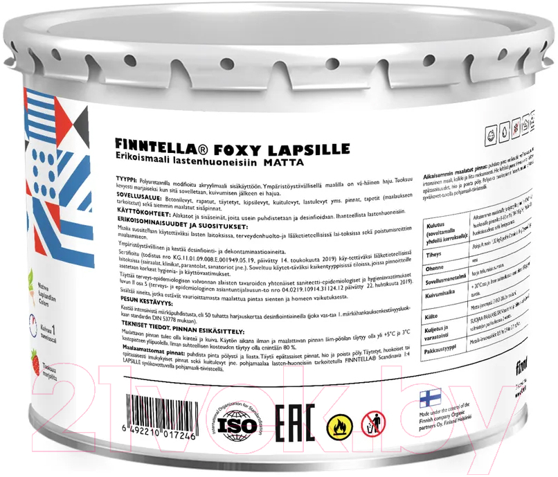 Краска Finntella Foxy Lapselli Matte Makeinen / F-50-1-3-FL279