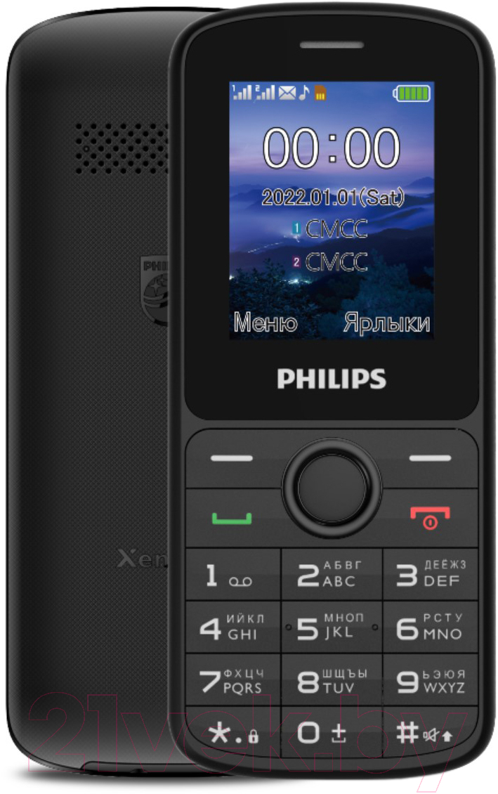 Philips Xenium E2101 черный Мобильный телефон 2 SIM-карты купить в Минске,  Гомеле, Витебске, Могилеве, Бресте, Гродно