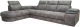 Диван угловой Петрамебель Браво комфорт левый с беспроводной зарядкой (темно-серый искусственная замша Кальвадос 790) - 
