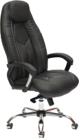Кресло офисное Tetchair Boss Lux (кожзам черный/черный перфорированный 36-6/36-6/06) - 