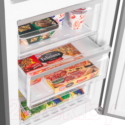 Холодильник с морозильником Maunfeld MFF200NFSBE