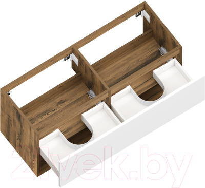 Тумба под умывальник ЗОВ Кито-2 120 / 2K120LA0MWM (аттик/белый матовый)