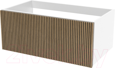 Тумба под умывальник ЗОВ Кито 80 / K80LW0MRMC (белый/тростник)