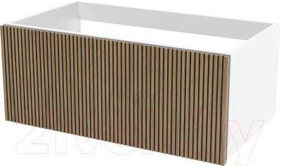 Тумба под умывальник ЗОВ Кито 90 / K90LW0MRMC (белый/тростник)