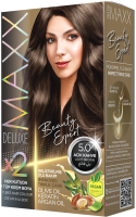 Крем-краска для волос Maxx Deluxe Premium Hair Dye Kit тон 5.0 (светлый каштан) - 