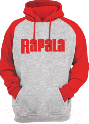 Худи Rapala Sweatshirt RSH09L (серый/красный)