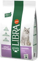 Сухой корм для кошек Libra Cat для стерилизованных с курицей (8кг) - 