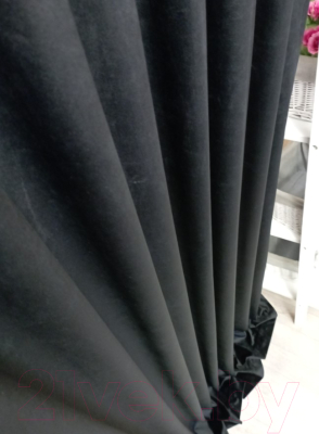 Шторы Модный текстиль 112MTBARHAT40 (250x150, 2шт, черный)