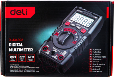 Изображение товара Мультиметр цифровой Deli DL334302