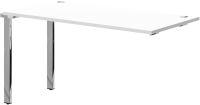 Стол-приставка Skyland Xten-Gloss XIGST 1470.1 (белый/нержавеющая сталь) - 