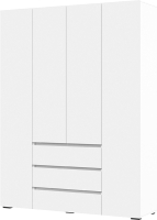 Шкаф Стендмебель Хелен ШК 05 с ящиками (белый/белый) - 
