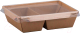 Набор одноразовых контейнеров Paperko Двухсекционный С пластиковой крышкой конт500-2К (50шт) - 