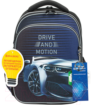Изображение товара Школьный рюкзак Brauberg Quadro Sport car / 271359