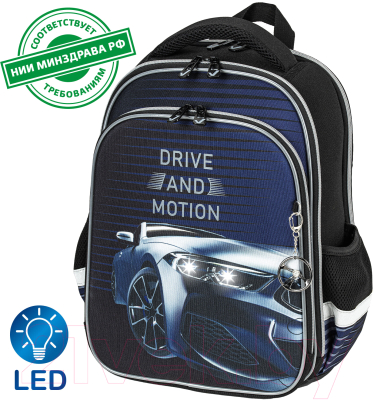 Изображение товара Школьный рюкзак Brauberg Quadro Sport car / 271359