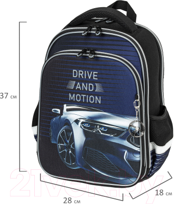 Изображение товара Школьный рюкзак Brauberg Quadro Sport car / 271359