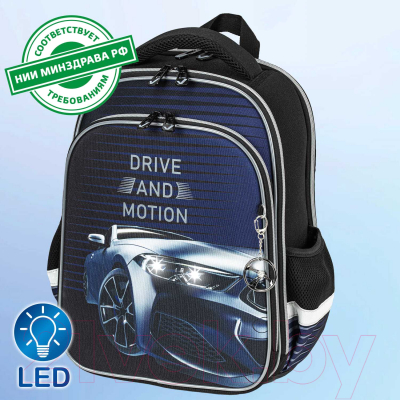 Изображение товара Школьный рюкзак Brauberg Quadro Sport car / 271359
