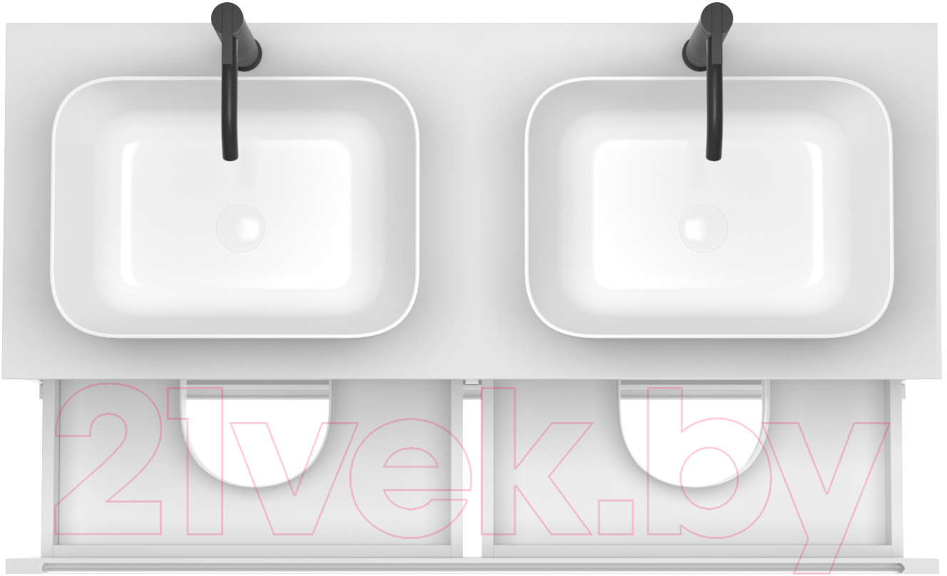 Тумба под умывальник ЗОВ Дион 120 / D120LWP0M9003MKV5-KP13W