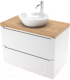 Тумба под умывальник ЗОВ Дион 60 / D60LWP0M9003MKV5-HPL38T (туя/белый матовый) - 