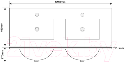 Тумба с умывальником ЗОВ Дион 120 / D120LWP0M9003MKV5-OL120 (белый матовый)