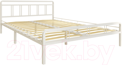 Полуторная кровать Askona Avinon 140x200 (белый шагрень)