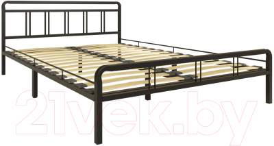 Полуторная кровать Askona Avinon 140x200 (черный шагрень)