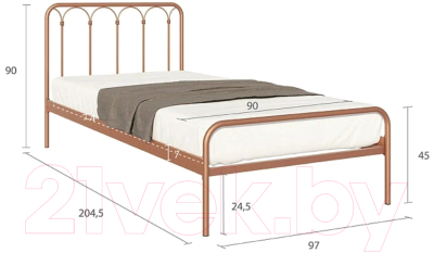 Односпальная кровать Askona Corsa 90x200 (Bronza Matic)