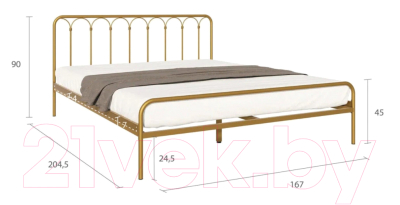 Двуспальная кровать Askona Corsa 160x200 (Bronza Matic)