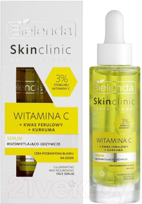 Сыворотка для лица Bielenda Skin Clinic Professional Witamina C Осветляющая и питательная (30мл)