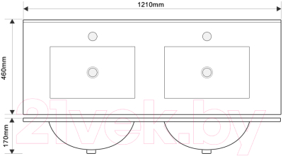 Тумба с умывальником ЗОВ Дион 120 / D120LWPFM1015GKV5-OL120 (бежевый глянец)