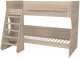 Миниатюра изображения товара Двухъярусная кровать детская Можга Капризун 8 / Р438 (дуб сонома)