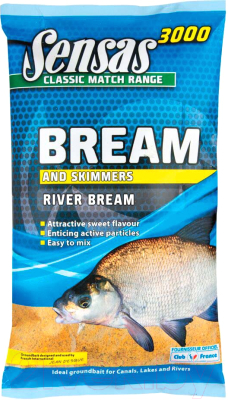 Прикормка рыболовная Sensas 3000 River Bream / 10342 (1кг)