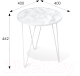 Миниатюра изображения товара Журнальный столик Мебелик SHT-CT27 (белый муар/белый мрамор)