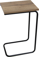 Приставной столик Мебелик SHT-CT9 (дуб галифакс табак/черный муар) - 