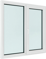

Окно ПВХ, Futuruss Двухстворчатое Поворотно-откидное правое 2 стекла