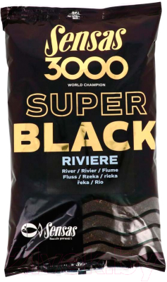 Прикормка рыболовная Sensas 3000 Super Black Riviere (1кг)