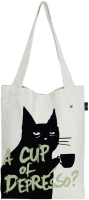 Сумка-шоппер Lorex Cotton Wayward Cat / LXSPCT-WC (белый) - 