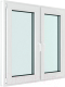 Миниатюра изображения товара Окно ПВХ Brusbox Futuruss Двухстворчатое 2 поворотно-откидные створки 2 стекла (1400x1400x60)