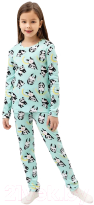 Пижама детская Mark Formelle 567722 (р.116-60, панды на ментоле)