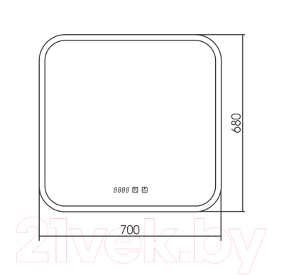 Зеркало Silver Mirrors Стив 70x68 / ФР-1754